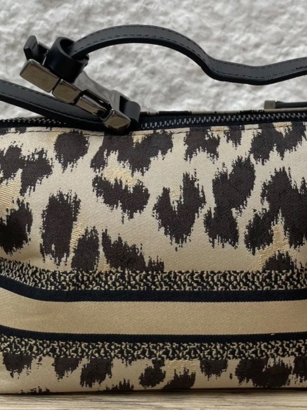 CHRISTIAN DIOR Mizza Leopard Lunch Box Bag DiorTravel Nomad w/dusty - Picture 2 of 16